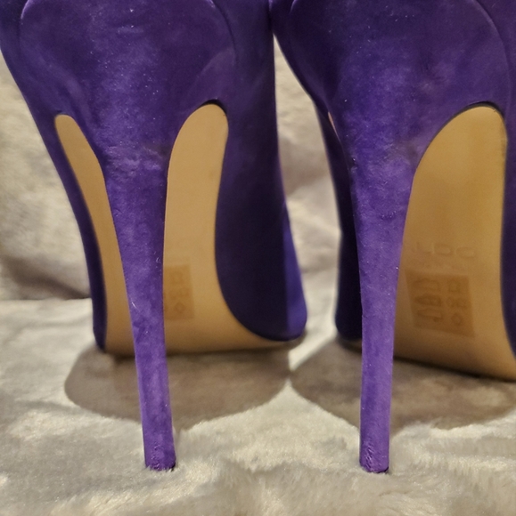 Aldo Purple Leather/Suade Heels 📦 - Picture 4 of 6